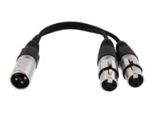 Picture of XLR Y One Male to Two Female - 0.25 FT