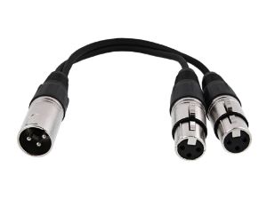 Picture of XLR Y One Male to Two Female - 0.25 FT
