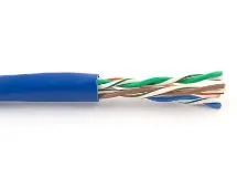 Picture of Cat5e 350Mhz Network Cable - 24 AWG Solid Copper, Blue, Plenum (CMP) - 1000 FT