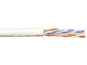 Picture of Solid CAT6e Network Cable Reel in a Box - White, 600 MHz, Riser (CMR) PVC - 1000 FT