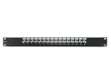 Picture of 16 Port Fully Loaded 75 Ohm BNC Coaxial Patch Panel - 1U