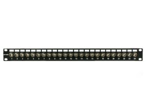 Picture of 24 Port Fully Loaded 75 Ohm BNC Coaxial Patch Panel - 1U