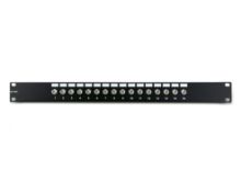 Picture of 16 Port Fully Loaded F-Type Coaxial Patch Panel - 1U