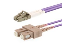 Picture of 4m Multimode Duplex OM4 Fiber Optic Patch Cable (50/125) - LC to SC