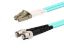 Picture of 45m Multimode Duplex Fiber Optic Patch Cable (50/125) OM3 Aqua - Laser Opt - LC to ST