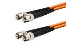 Show details for 1m Multimode Duplex Fiber Optic Patch Cable (50/125) - ST to ST Picture of 1m Multimode Duplex Fiber Optic Patch Cable (50/125) - ST to ST