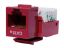 Picture of CAT5e Tool-less Keystone Jack 90 Degree 110 UTP - Red