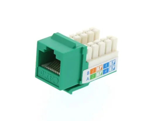Picture of CAT6 SpeedTerm™ Keystone Jack 90 Degree 110 UTP - Green