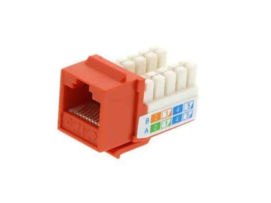 Picture of CAT6 SpeedTerm™ Keystone Jack 90 Degree 110 UTP - Orange