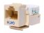 Picture of CAT6 Tool-less Keystone Jack 90 Degree 110 UTP - Ivory