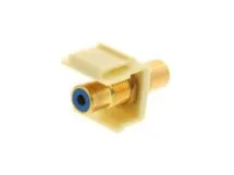 Picture of Feed Through Keystone Jack - RCA (Component / Composite) - Ivory - Color Coded Blue