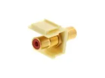 Picture of Feed Through Keystone Jack - RCA (Component / Composite) - Ivory - Color Coded Red