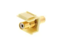 Picture of Feed Through Keystone Jack - RCA (Component / Composite) - Ivory - Color Coded White