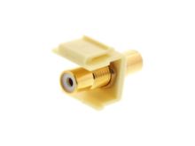 Picture of Feed Through Keystone Jack - RCA (Component / Composite) - Ivory - Color Coded White
