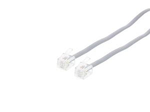 Picture of RJ11 4 Conductor Straight Wired Modular Telephone Cable - 25 FT