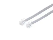 Picture of RJ12 6 Conductor Cross Wired Modular Telephone Cable - 7 FT