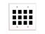 Picture of 12 Port Keystone Faceplate - Dual Gang - White