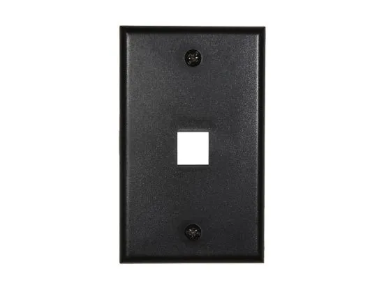 Picture of 1 Port Keystone Faceplate - Single Gang - Black