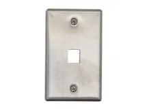 Picture of 1 Port Stainless Steel Keystone Faceplate