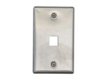Picture of 1 Port Stainless Steel Keystone Faceplate