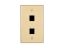 Picture of 2 Port Keystone Faceplate - Single Gang - Ivory
