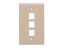 Picture of 3 Port Keystone Faceplate - Single Gang - Beige