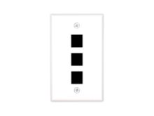 Picture of 3 Port Keystone Faceplate - Single Gang - White