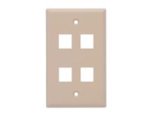 Picture of 4 Port Keystone Faceplate - Single Gang - Beige