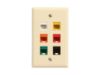 Picture of 6 Port Keystone Faceplate - Single Gang - Almond