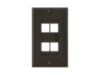 Picture of 4 Port Decorex Face Plate Insert - Black