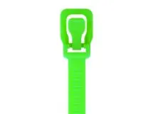 Picture of RETYZ ProTie 32 Inch Fluorescent Green Releasable Tie - 10 Pack