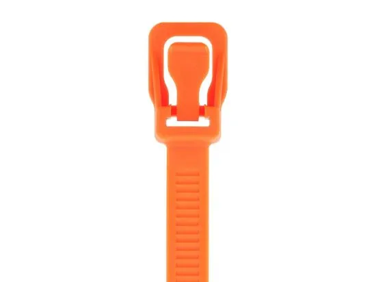 Picture of RETYZ ProTie 32 Inch Fluorescent Orange Releasable Tie - 50 Pack