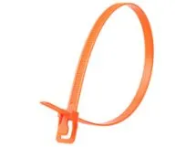 Picture of RETYZ WorkTie 24 Inch Fluorescent Orange Releasable Tie - 100 Pack