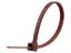 Picture of 4 Inch Brown Mini Nylon Cable Ties - 500 Pack, 18 Lbs Tensile Strength