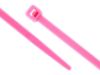 Picture of 4 Inch Fluorescent Pink Mini Nylon Cable Ties - 100 Pack