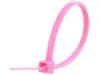 Picture of 4 Inch Fluorescent Pink Mini Nylon Cable Ties - 500 Pack, 18 Lbs Tensile Strength