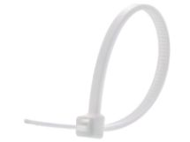 Picture of 4 Inch White Nylon Cable Ties - 100 Pack