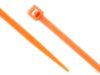 Picture of 6 Inch Orange Mini Nylon Cable Ties - 100 Pack, 18 Lbs Tensile Strength, UL Compliant