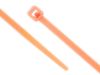 Picture of 8 Inch Fluorescent Orange Mini Cable Ties - 100 Pack, Nylon 6/6, UL 94V-2, RoHS, 18 Lbs Strength