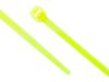 Picture of 8 Inch Fluorescent Yellow Mini Cable Ties - 100 Pack, Nylon, UL 94V-2, 18 Lbs, 2 Inch Max Bundle