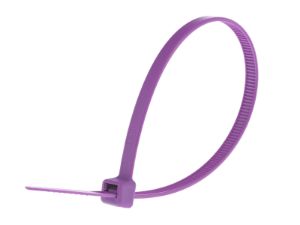 Picture of 8 Inch Purple Nylon Cable Ties - 100 Pack, 40 Lbs Tensile Strength