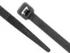 Picture of 8 Inch Low-Temp UV Black Arctic Flex Cable Ties - 100 Pack, Nylon, 50 Lbs, UL, -40⁰C to 85⁰C