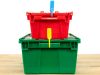 Picture of 19 Inch Yellow Pull Tight Plastic Seal w/ Steel Lock - 100 Pack