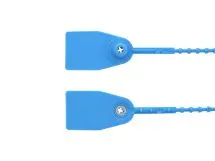 Picture of 11.5 Inch Blue Pull Tight Plastic Seals - 100 Pack, Blank, 39 Lbs Tensile Strength