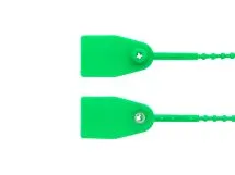 Picture of 11.5 Inch Green Pull Tight Plastic Seal, 100 Pack, Blank, 39 Lbs Tensile Strength