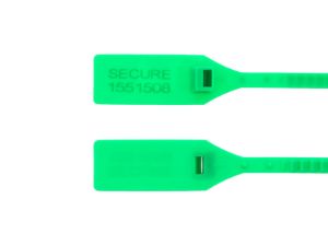 Picture of 13 Inch Heavy-Duty Green Pull Tight Plastic Seal - 100 Pack