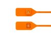Picture of 13 Inch Orange Tear Away Plastic Seal with Steel Lock - 100 Pack