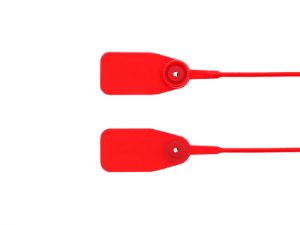 Picture of 12.5 Inch Red Pull Tight Plastic Seal with Steel Lock - 100 Pack