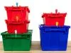 Picture of 12.5 Inch Red Pull Tight Plastic Seal w/ Steel Lock - 100 Pack