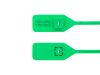 Picture of 14.5 Inch Green Pull Tight Plastic Seal w/ Steel Lock - 100 Pack